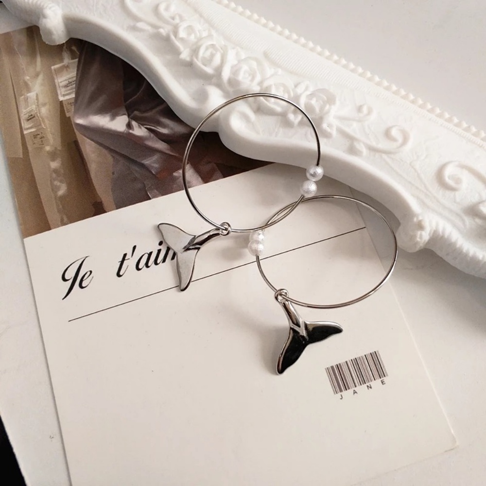 BOHO sexy vintage mermaid tail hoop earrings